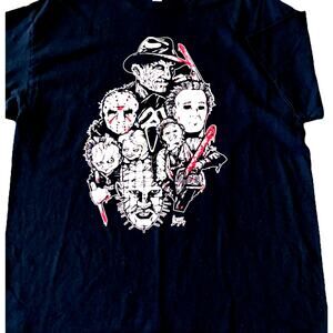 Fatal Reunion freedie scream halloween jason Graphic T-Shirt RARE GillesBone XL